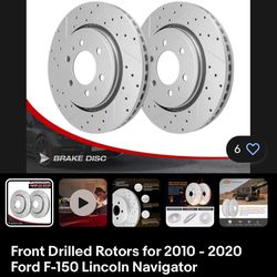 Drilled Slotted Rotors Ford/lincoln