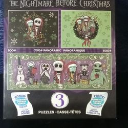 The Nightmare Before Christmas 3 Puzzle Set