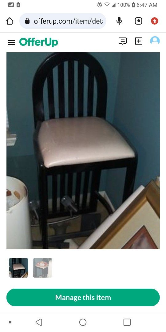 2 Rare and Unique Bar Stools - Mint