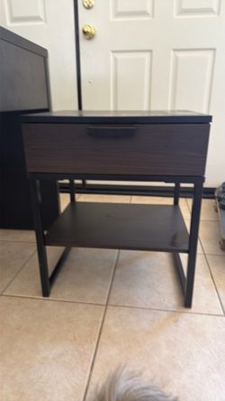 IKEA Trysil Nightstand dark brown, black
