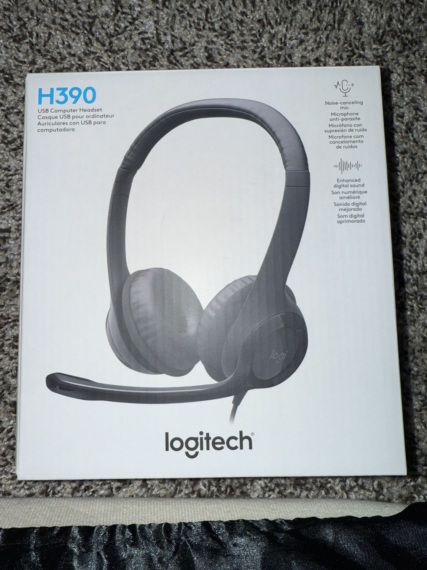 Logitech H390 USB Headset – Brand New in Box