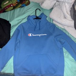 Light Blue Champion Hoodie (large)