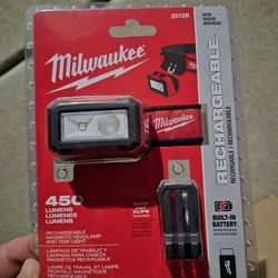 Milwaukee Hard Hat Rechargeable Head Lamp Magnetic 