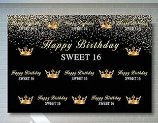 Sweet sixteen backdrop