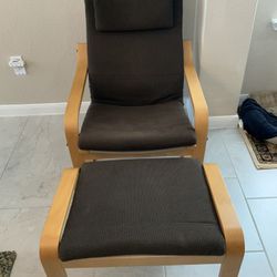 IKEA Poang Armchair & Ottoman 