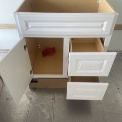 Hampton 30 in. W x 21 in. D x 33.5 in. H Bath Vanity Cabinet without Top in White