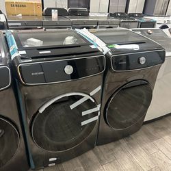 Samsung Flex Black Stainless Steel Frontload Dual Washer and Dual Dryer 2024
