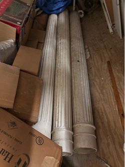 6 White Fiberglass Columns