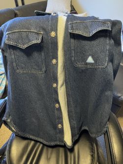 Denim Shirt/Jacket, authentic LANVIN Paris Long Tail Oversized Excellent Condition 