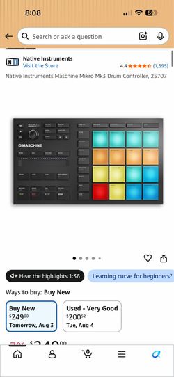 Maschine Mikro MK3 drum controller