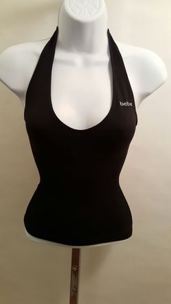 BEBE Black Halter Top - Size P/S