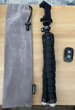 UBeesize Flexible Mini Phone Tripod with Wireless Remote and Universal Clip