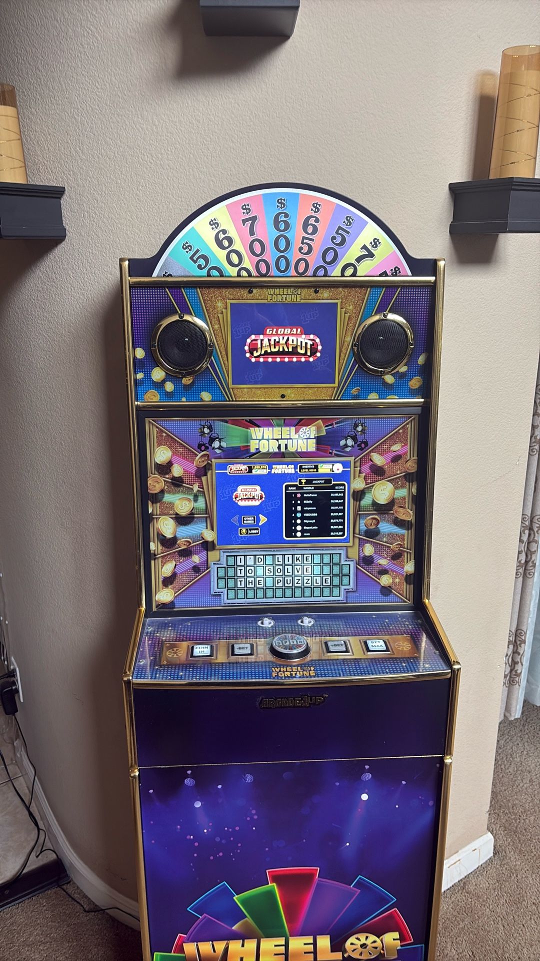 Arcade One Up Wheel Of Fortune Arcade Game