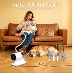 Dog grooming vacuum kit