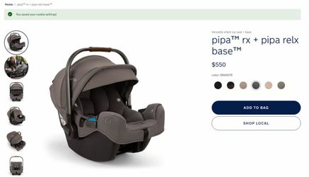 Nuna pipa ex + pipa lex baby seat