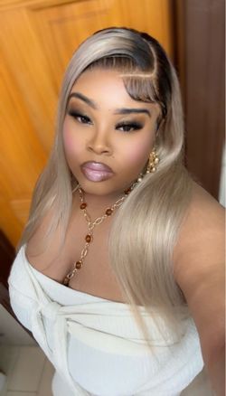 Ash blonde wig