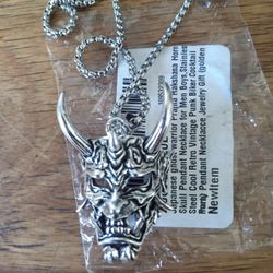 SKULL PENDANT NECKLACE RETRO VINTAGE STAINLESS STEEL FOR MENS