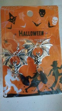 Silver Bat Earrings 
