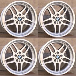 18 INCH SQUARED SET BMW M PARALLEL STYLE WHEELS RIMS 18X9.5 +25 (5X120) CB: 74.1