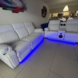 Reclining Set ( Sofa And Loveseat ) 