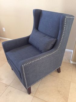 Gray linen chair