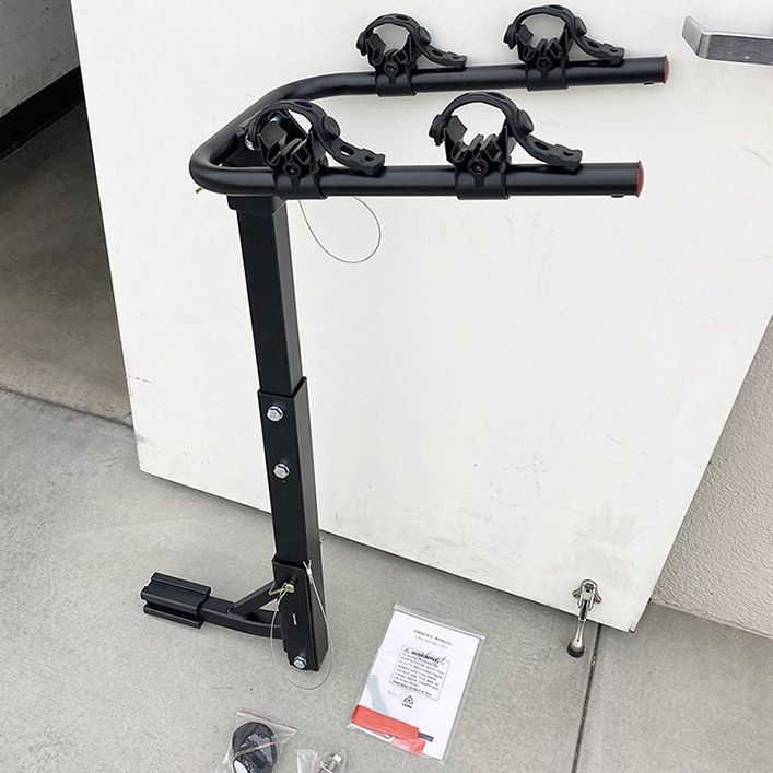 (Brand New) $55 Tilt Folding 2 Bike Hitch Mount Rack Bicycle Carrier for 2” Hitch w/ Straps 70 lbs Max