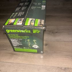Greenworks drill 4pc Set