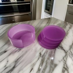 5PC Handcrafted Epoxy Coasters With Caddy