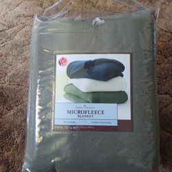 70" By 90" Microfleece Blanket. New