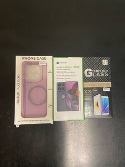 Moto G Stylus 5G with Case and Screen Protector