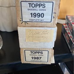1987 And 1990 Topps Complete Baseball Card Sets
