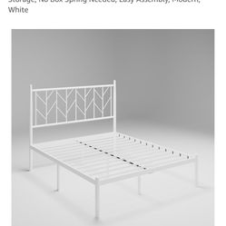 Full Bed Frame + Mattress + Mattress Cover & Beddings