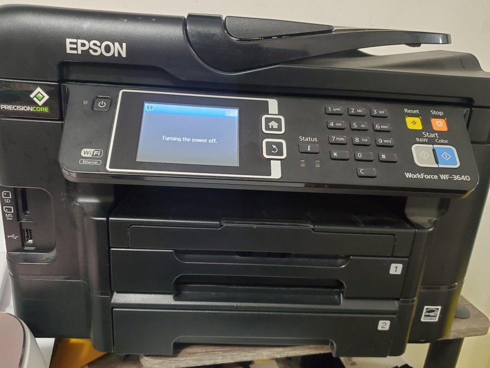 Printer (Epson Wf-3640) WiFi Compatible