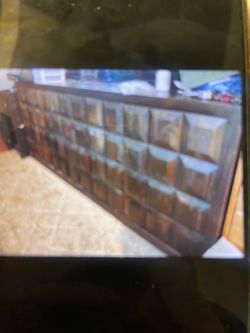 Dark Wood Multi-Drawer Storage Cabinet