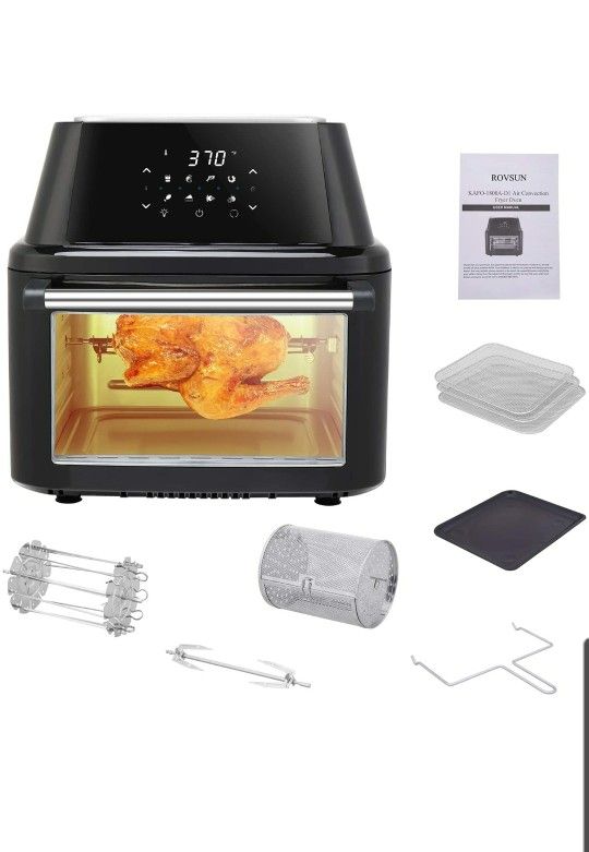 ROVSUN Air Fryer Oven Combo, 17 Quarts 8-in-1 Air Fryer Toaster