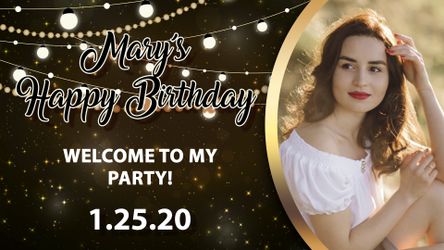 Birthday, Quinceañera, Graduation, wedding banners