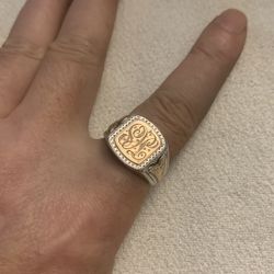 Beautiful Hand Made Ring (Gold+silver)