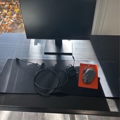 Monitor, Mouse And Mouse Pad