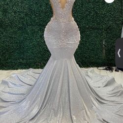 Silver Prom Gown 