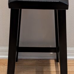 Black Saddle Seat Bar Stool