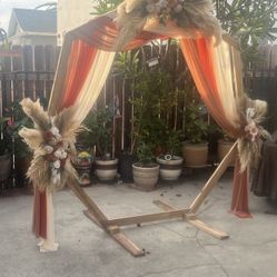 Pampas Boho Wedding Arch 