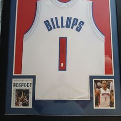 Framed Autographed Chauncey Billups Jersey 