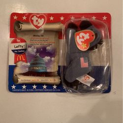 Ty Beanie Baby (((LEFTY the Donkey )) (RARE)(1996)