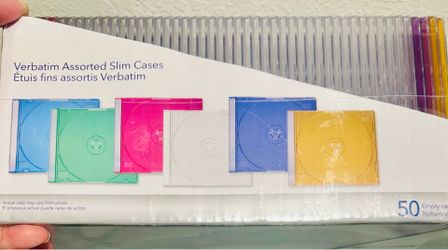 Brand New Verbatim Assorted Slim Jewel Cases (50-Pack) – Factory Sealed!
