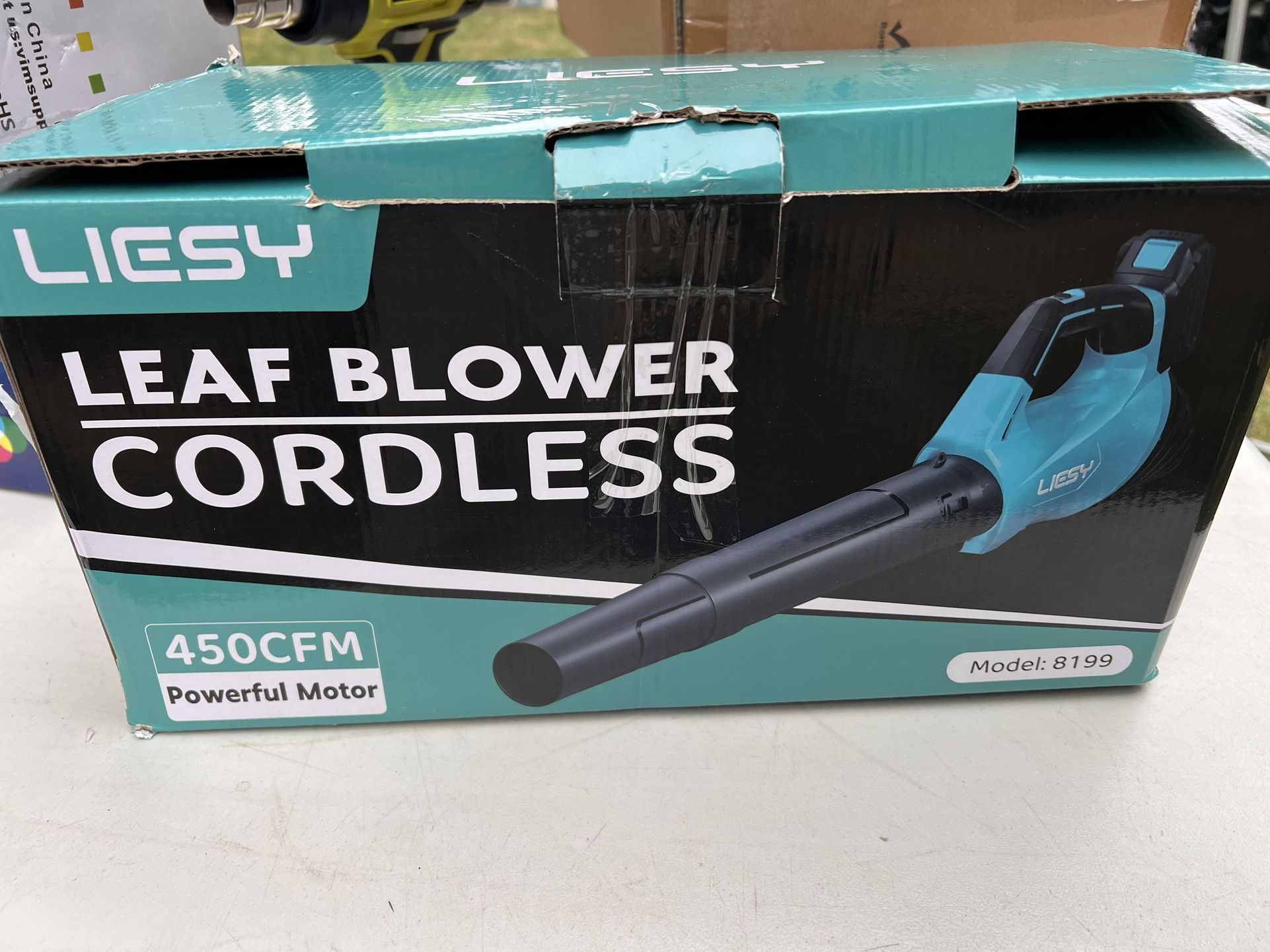 Cordless Leaf Blower with 2×20V Batteries & Charger, 2-Speed Electric Leaf Blower, Lightweight Handheld Blower for Patio, Lawn, Garage, Yard