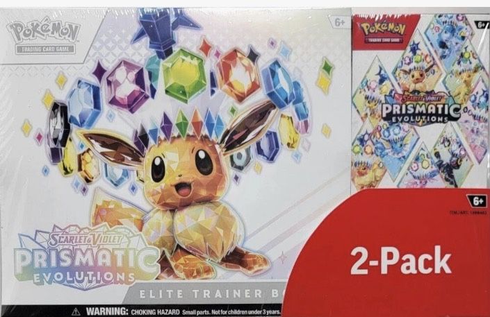 🔥 NEW Pokémon Prismatic Evolutions Bundle — SEALED (Collector’s Item) 🎁 Elite Trainer Box + Booster Bundle (2-Pack)