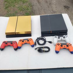 Has Games installed. Is jailbreak PS4 Hackable 9.0 With 2 Controller, all Cables. 2016 PS4 500GB with Software 2017 9.0 games installed $260! Per PS4.