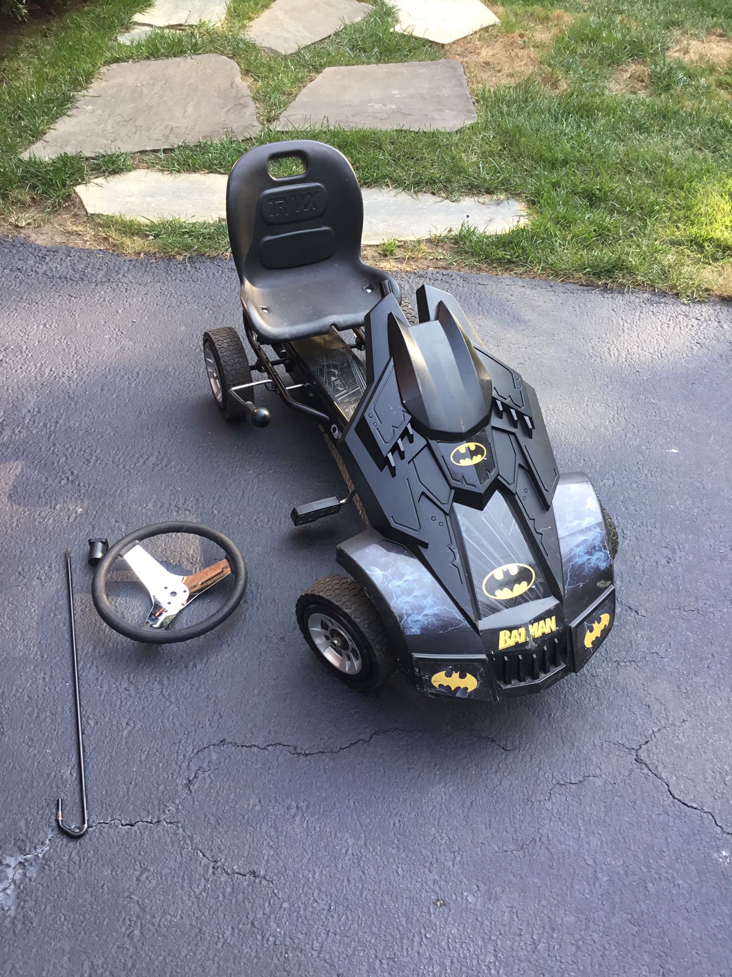 Batman peddle cart - needs new steering column and wheel - MAKE OFFER