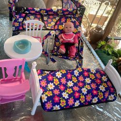 baby with accessories