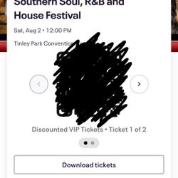 August 2 Tinley Park Boots And Dukes House Festival Two VIP Tickets